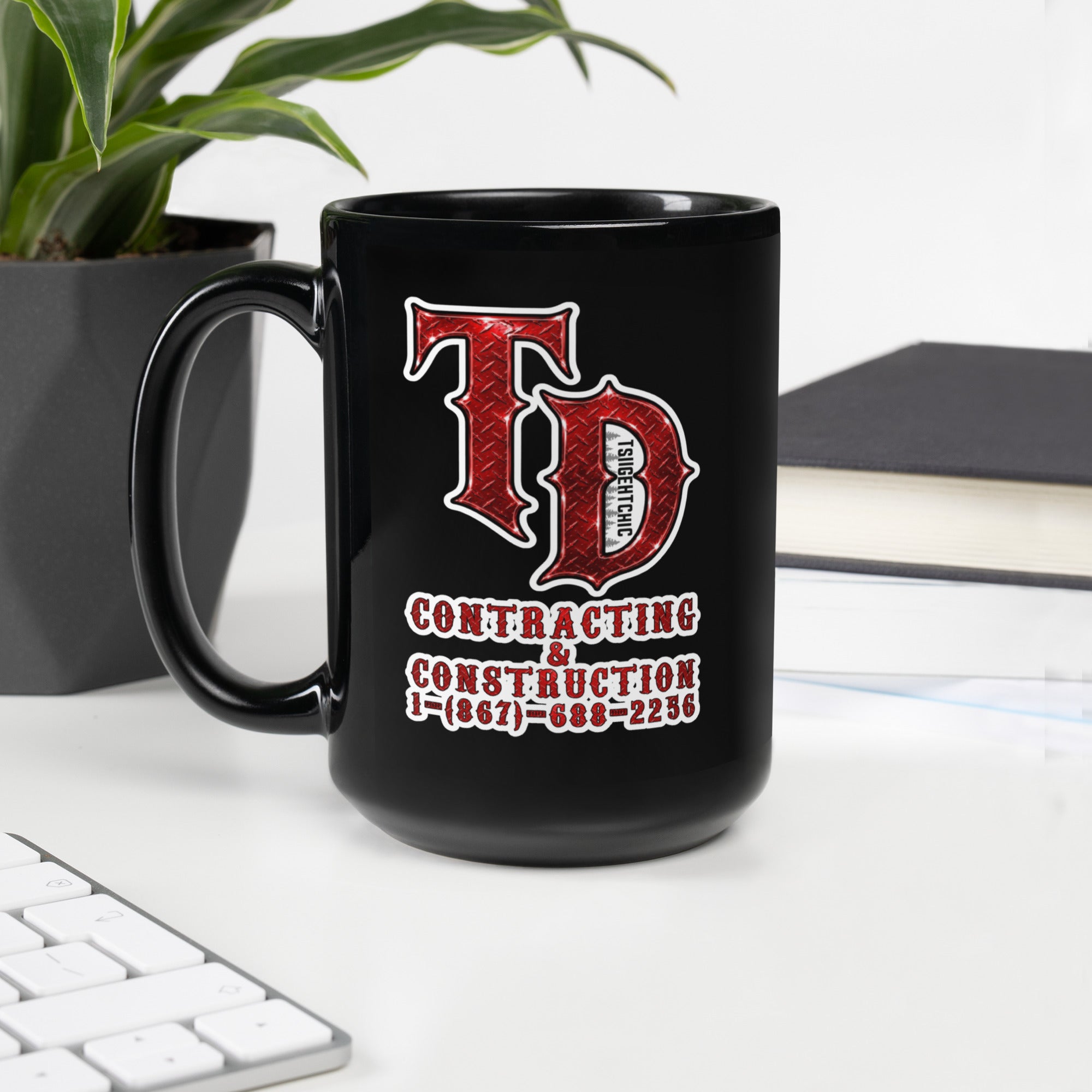 Signature Logo Coffee Mug (15 oz)(Black)