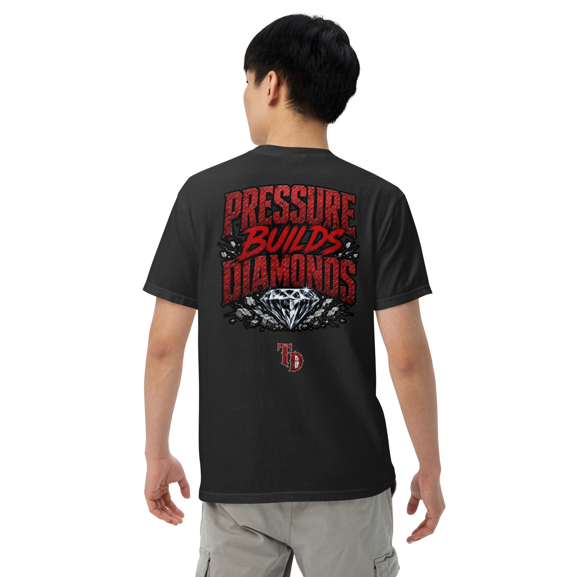 Adult Pressure Builds Diamonds Heavyweight T-Shirt