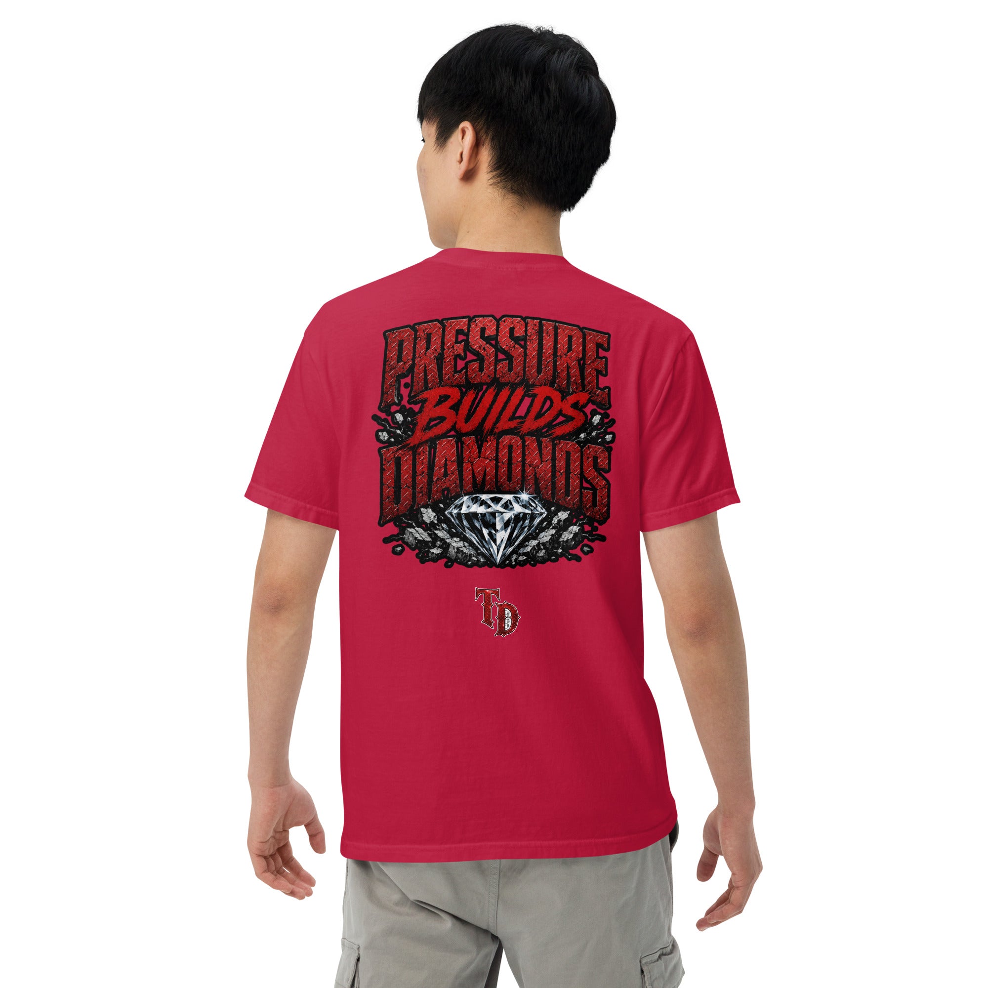 Adult Pressure Builds Diamonds Heavyweight T-Shirt